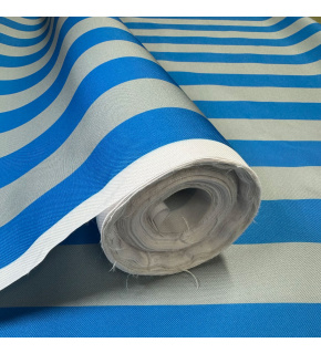 Outdoor fabric Pergola (Oxford), 200 g/m², width 160 cm, gray-blue stripes 5 cm