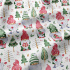 Christmas cotton fabric, by the meter, width 160 cm, Christmas pattern on White