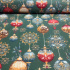 Christmas cotton fabric, by the meter, width 160 cm, Christmas Toys on Green