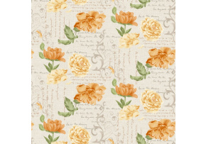 Velvet upholstery fabrics with print, Flowers and poetry