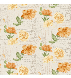 Velvet upholstery fabrics with print, Flowers and poetry