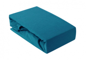 Fitted sheet 160x200 cm Jersey, color Emerald