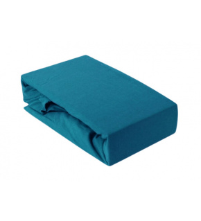 Fitted sheet 160x200 cm Jersey, color Emerald