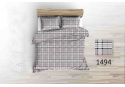 Flannel bedding with zipper, color Gray, 140x200 cm