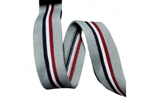 Striped tape 25 mm color Gray Mix-07