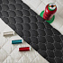30Eco-leather GEO black color quilted with white threads 1.45 m x 0.9 m