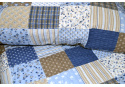 Crepe bedding with zipper, color Blue, 140x200 cm