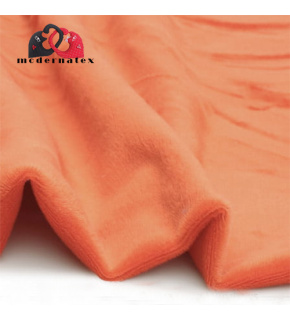 Minky fabric, solid color, 220 g/m², width 160 cm, nectarine