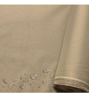 Water-repellent fabric Imitation linen, 220 g/m², width 160 cm, cappuccino