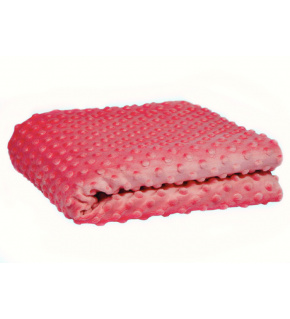 Minky dot fabric, 380 g/m², width 160 cm, by the meter, coral