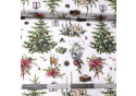 Christmas cotton fabric, by the meter, width 160 cm, Christmas tree