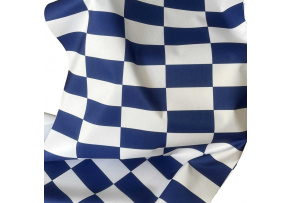 Outdoor fabric for garden loungers and hammocks, White-Blue Checkered, 5x10 cm