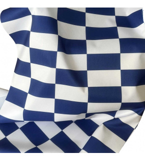 Outdoor fabric Pergola (Oxford), 200 g/m², width 160 cm, white-blue checkered pattern 5x10 cm