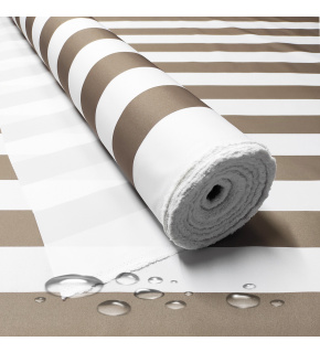 Waterproof fabric Premium, 190 g/m², width 160 cm, cappuccino stripes