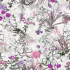 Velvet upholstery fabrics with print, Field of Flowers
