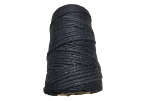Black braided cotton cord 40 m