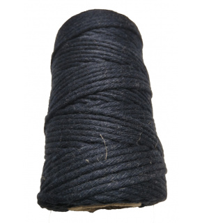 Black braided cotton cord 40 m
