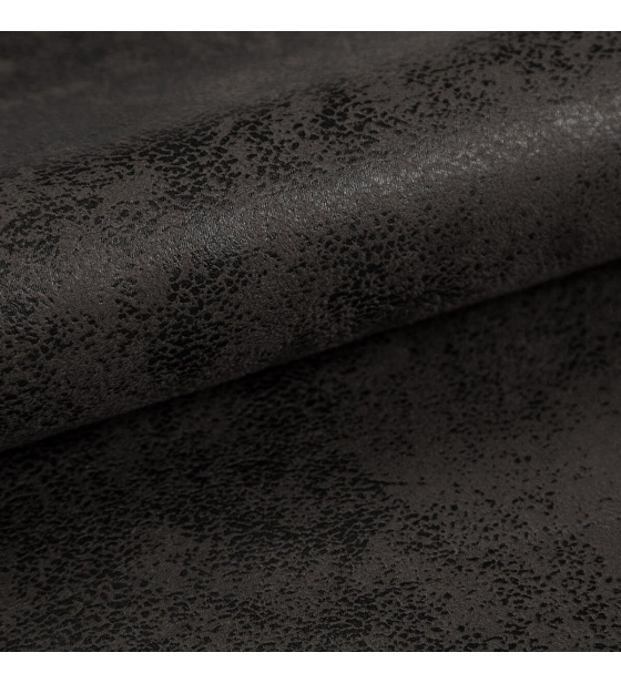 Eco leather Madagascar, soft upholstery material, black, by the meter