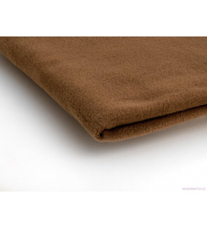 Polar fleece fabric 200 g/m², width 150 cm, toffee, by the meter
