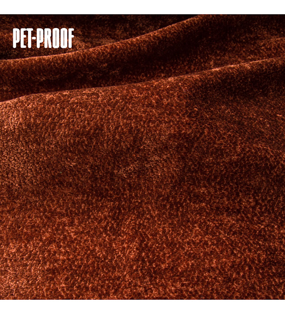 Aphrodite Deep Terra upholstery fabric for furniture, sold by the metre – Pet Proof