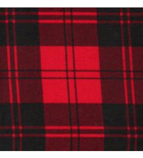 Cotton flannel fabric Checkered Red-Black 8x8 cm