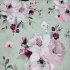 Cotton fabric 100% cotton, 125 g/m², width 160 cm, pink flowers on gray