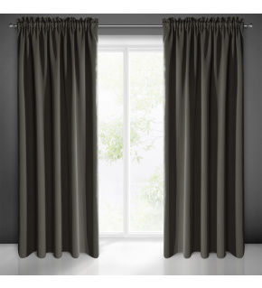 Blackout curtain with pleating tape GRAPHITE 135X270 cm