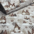 Christmas cotton fabric, by the meter, width 160 cm, Brown Elves on Gray