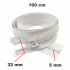 Spiral Zipper Detachable White 5 mm Length 100 cm