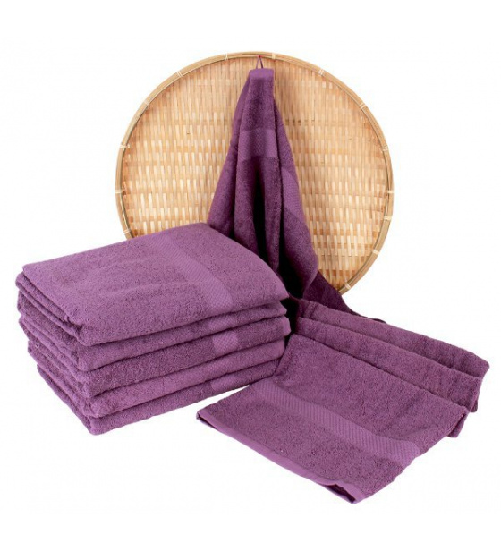 Terry towel 70x140 cm, color purple