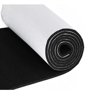 Self-adhesive technical felt 4.5 mm, width 100 cm, color Black 700 gr
