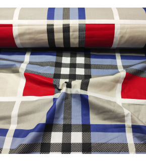 Children's cotton fabrics, by the meter. Large cube, Red