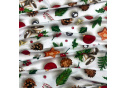 Christmas cotton fabric, by the meter, width 160 cm, pattern Christmas on White 23