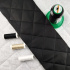 Eco-leather color black quilted 1.45 m x 0.35 m