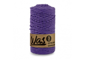 Cotton cord 3mm, 100m, PURPLE