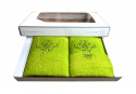 Set of 3 Terry Towels, Color Green