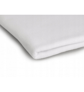 Polar fleece fabric 200 g/m², width 150 cm, white, by the meter