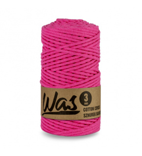 Cotton cord 3mm, 100m, FUCHSIA