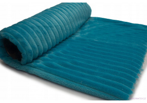 Decorative fabric Mínky Stripes, color Turquoise Decorative fabric Mínky Stripes, color Turquoise