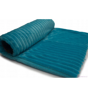 Fabric with stripes, 300 g/m², width 160 cm, by the meter, turquoise