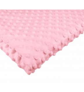 Minky dot fabric, 300 g/m², width 160 cm, by the meter, pink