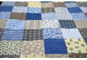 Crepe bedding with zipper, color Blue, 140x200 cm