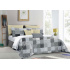 Flannel bedding with zipper, color Gray, 140x200 cm