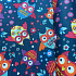 Waterproof fabric Kodura PVC coating 600D, 360 g/m², width 150 cm, owls on blue