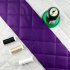 Ultrasonically quilted eco-leather, color purple, by the meter