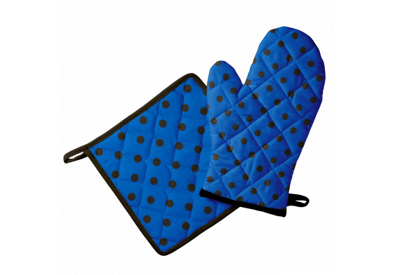 Kuchynská chňapka a podložka, Bodka Modrá