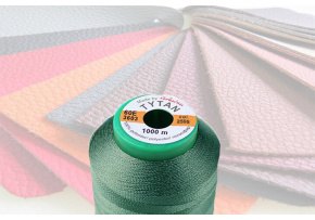 Upholstery sewing thread TYTAN 60E 1000 m color Dark Green 2595