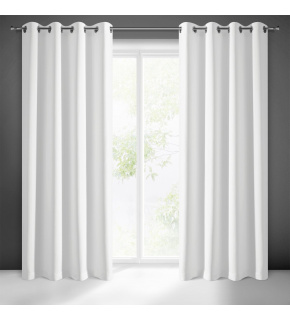 Blackout curtain with eyelets WHITE 135X250 cm