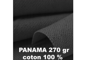 Panama cotton fabric 270 gr/m2, Graphite