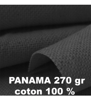 Panama cotton fabric 270 gr/m2, Graphite